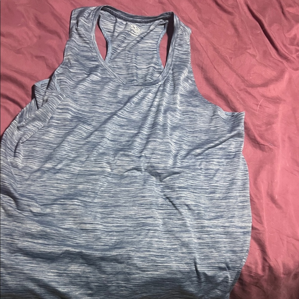 Athletic Works Light Blue Heather Racerback Tank